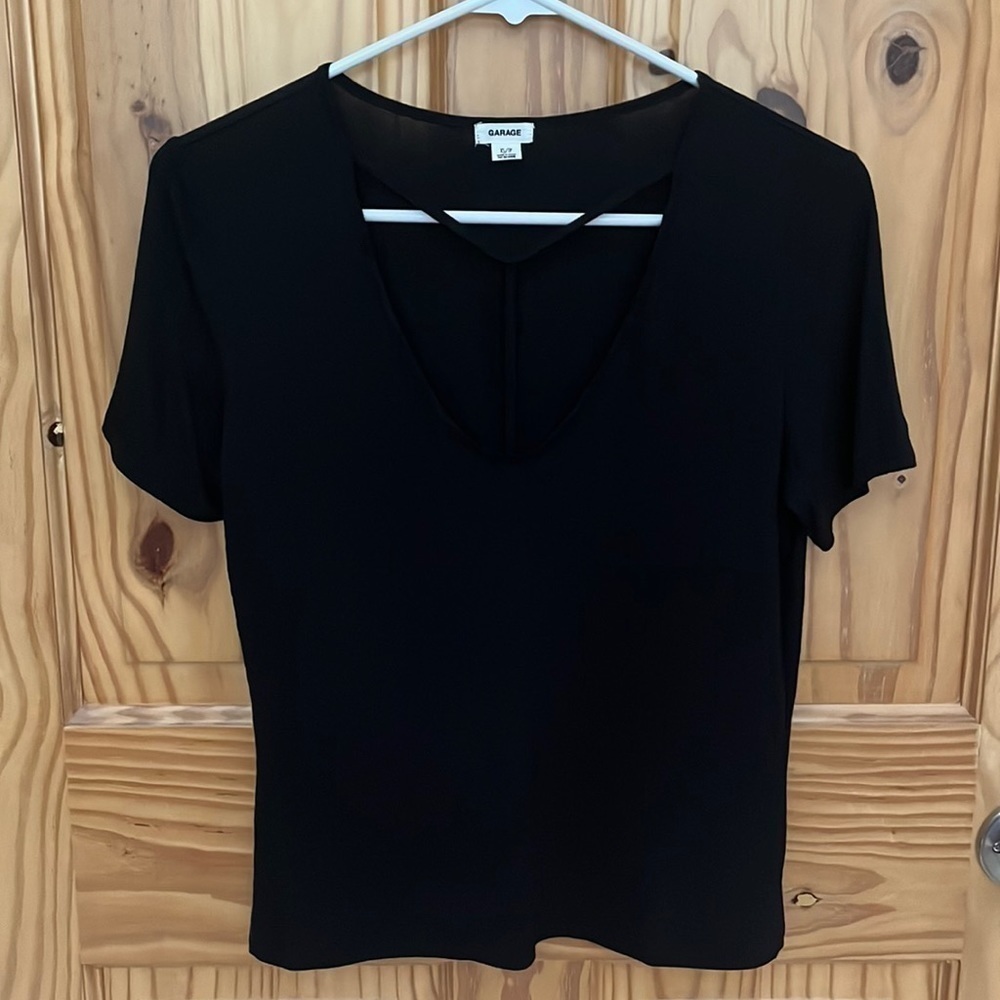 Garage Black Cutout T-Shirt - Picture 2 of 7